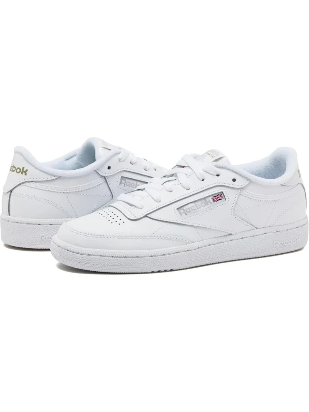 Women's White 1 Reebok C 85 Lightweight Slip On Comfortable Casual Sneakers